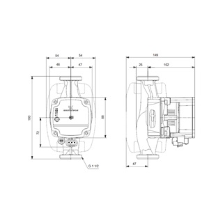 Grundfos ALPHA1 L 25-40 180 1x230V 50Hz 6H fűtési keringető szivattyú