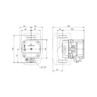 Grundfos ALPHA1 L 25-60 130 1x230V 50Hz 6H fűtési keringető szivattyú