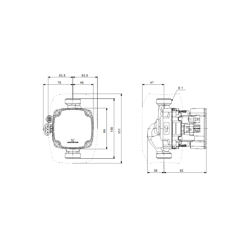 Grundfos ALPHA2 GO 15-75 130 220-240V 9H AG0