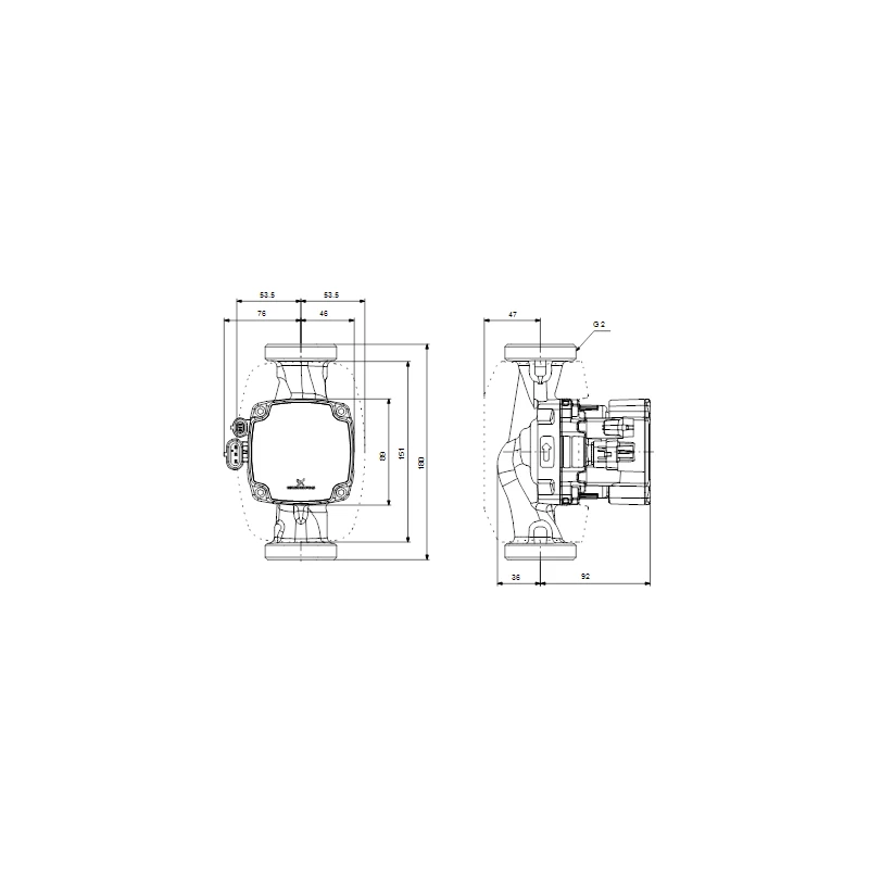 Grundfos ALPHA2 GO 32-75 180 220-240V 9H AG0