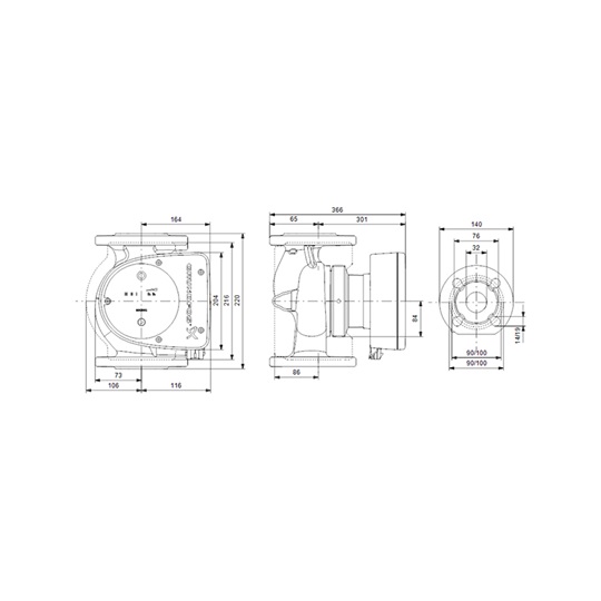 Grundfos MAGNA1 32-120 F 220 1x230V PN6/10 fűtési keringető szivattyú