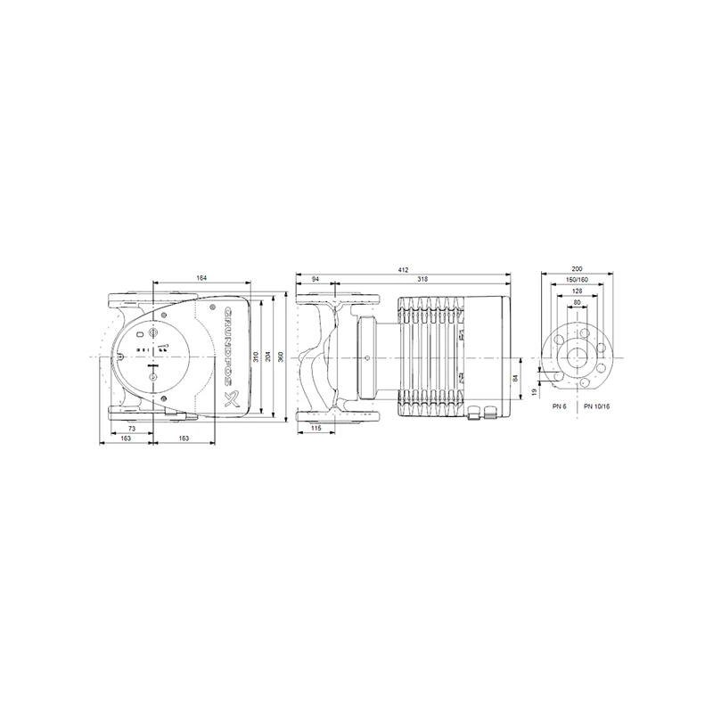 Grundfos MAGNA1 80-120 F 360 1x230V PN6 fűtési keringető szivattyú