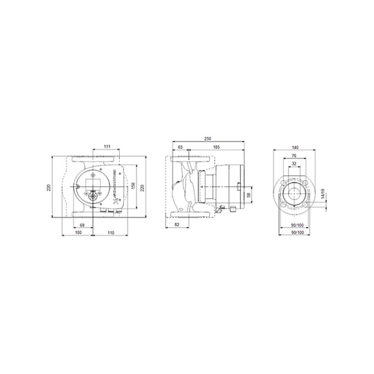 Grundfos MAGNA3 32-100 F 220 1x230V PN6/10, karimás fűtési keringető szivattyú