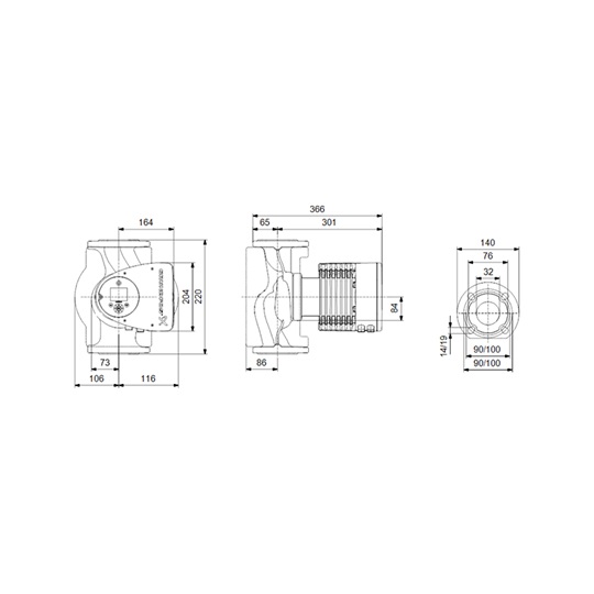 Grundfos MAGNA3 32-120 F 220 1x230V PN6/10 fűtési keringető szivattyú