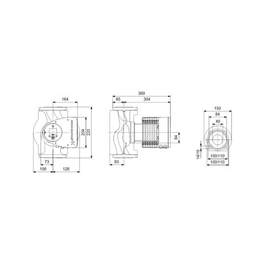 Grundfos MAGNA3 40-100 F 220 1x230V PN6/10 fűtési keringető szivattyú