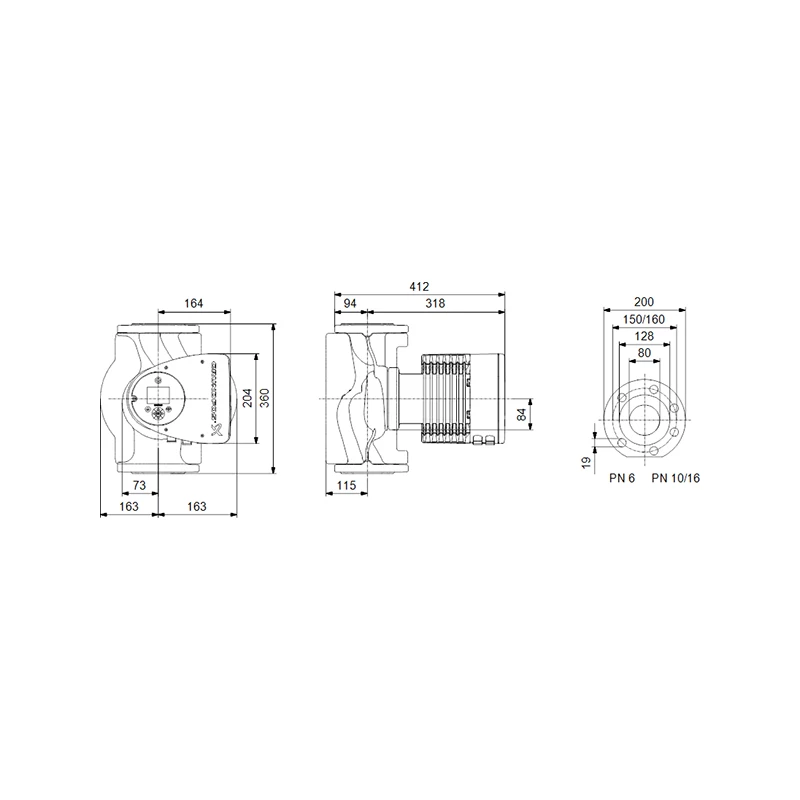 Grundfos MAGNA3 80-120 F 360 1x230V PN10 fűtési keringető szivattyú