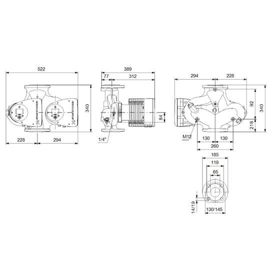 Grundfos MAGNA3 D 65-120 F 340 1x230V PN6/10 fűtési keringető szivattyú