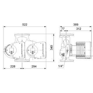 Grundfos MAGNA3 D 65-150 F 340 1x230V PN6/10 fűtési keringető szivattyú