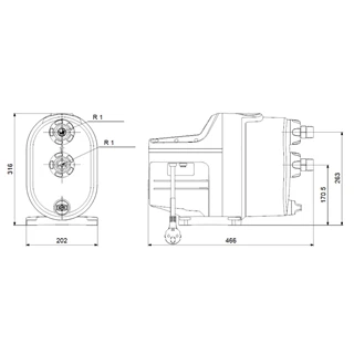 Grundfos SCALA1 3-45 1x230V 50Hz Schuko kompakt nyomásfokozó szvattyú