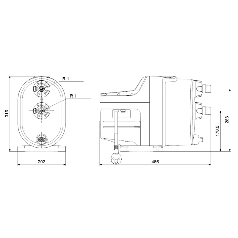 Grundfos SCALA1 3-45 1x230V 50Hz Schuko kompakt nyomásfokozó szvattyú