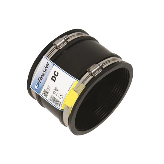 Gumikarmantyú csőtoldó, Flexseal XDR 115, átmérő: 100-115 mm, hossz: 100 mm, EPDM, max. 0,6 bar
