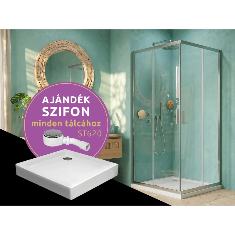 H2O AKCIÓ! Comfort C 90 szögletes 10239090-01-01 + Nero C 90 + ST620 szifon
