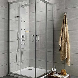 H2O Projecta szögletes zuhanykabin 900*900*1850mm, polírozott alu profilok, átlátszó üveg 4/5mm