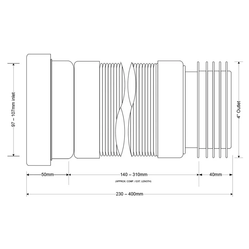 HCWC-F33R fl.bek.cső 33-95cm 230/440