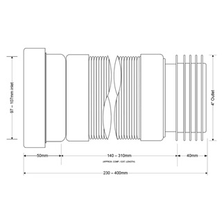 HCWC-F33R fl.bek.cső 33-95cm 230/440