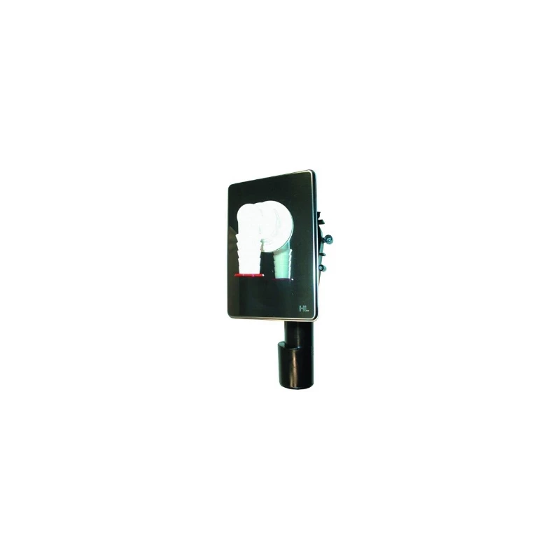 HL400 mosógép-szifon fal alatti DN40/50-110x160 nemesacél fedéllel 