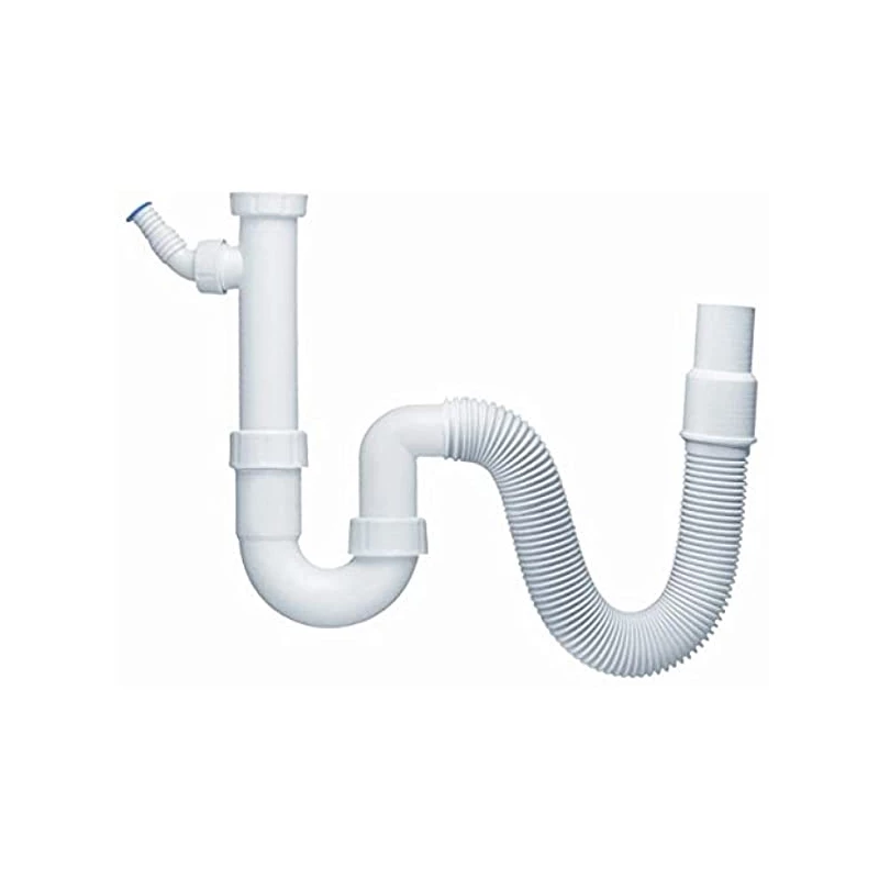 Haas PP mosogató csőszifon, 6/4" - 40/50 mm,flexibilis véggel, tömlőcsatlakozással