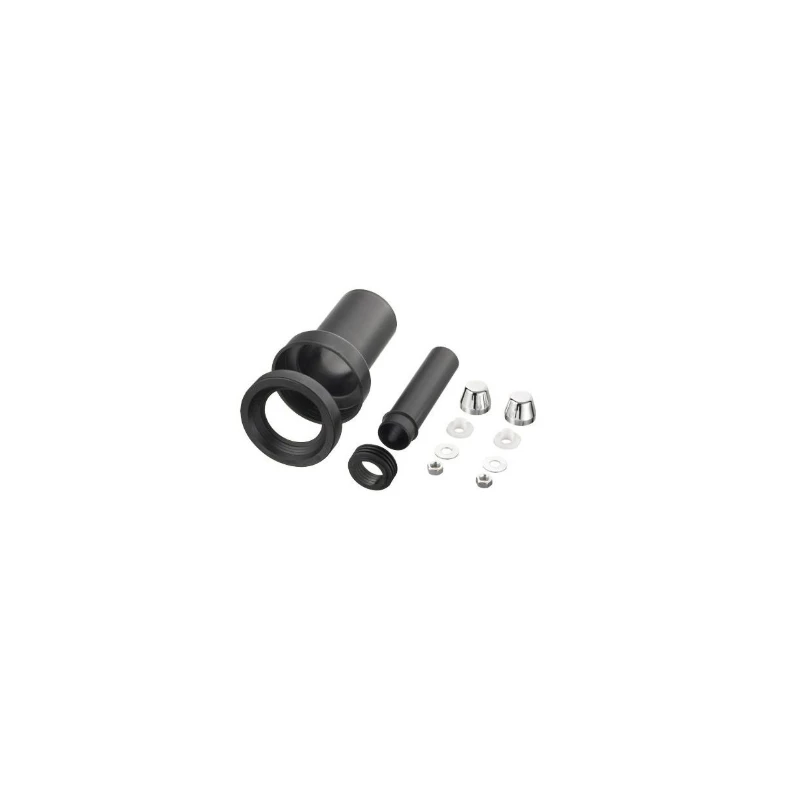 Haas fali-wc csatlakozógarnitúra 180 mm, nomál 90/110 mm,  fehér kupakkal