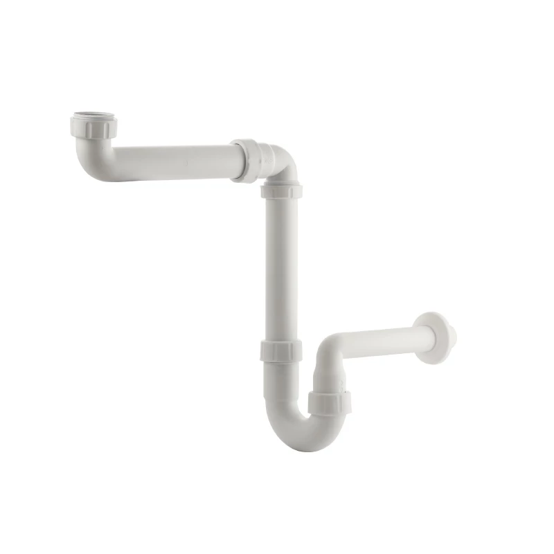 Haas univerzális helytakarékos szifon, 5/4"+6/4 " egy gépbekötéssel, DN 32+DN 40, fehér