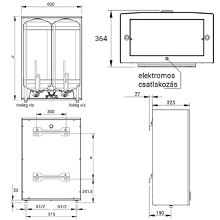 Hajdu AQUASTIC FLAT villanybojler szabályozóval, 120 literes, függőleges vagy vízszintes, Erp