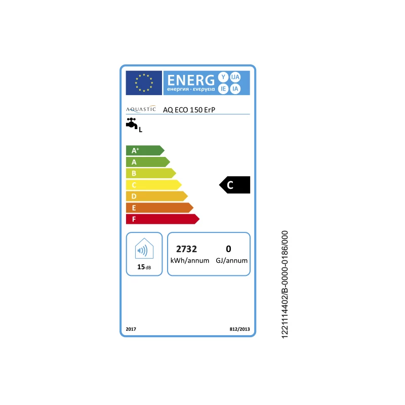 Hajdu Aquastic AQ ECO 150 ErP villanybojler, függőleges elhelyezésű, 150 l
