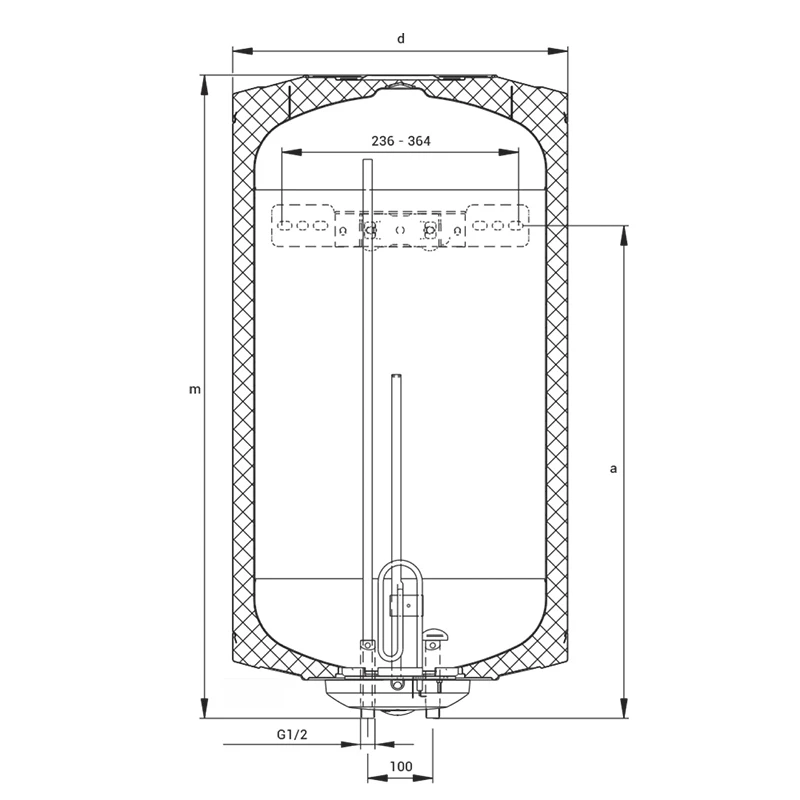 Hajdu Aquastic AQ ECO 150 ErP villanybojler, függőleges elhelyezésű, 150 l