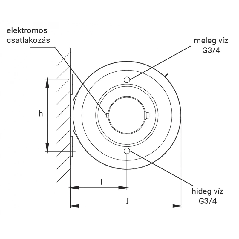 Hajdu ZV-150 ErP villanybojler, vízszintes (fekvő), 150 l