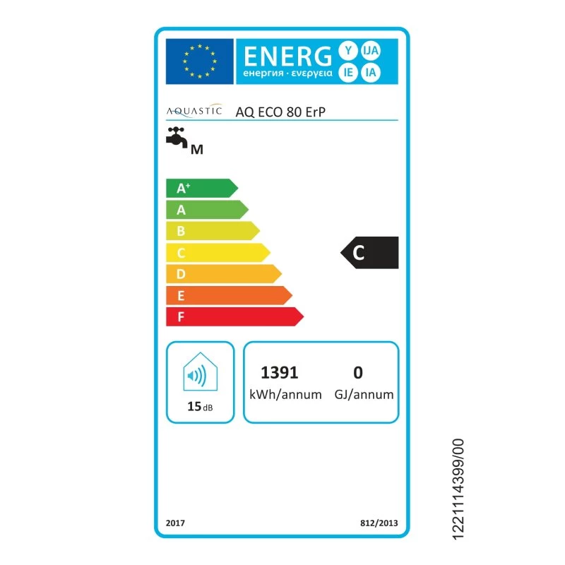 Hajdú AQUASTIC AQ ECO 80 ErP villanybojler, függőleges, 80 l