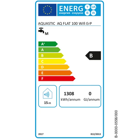 Hajdu elektromos forróvíztároló, AQUASTIC FLAT 100 WIFI Erp forróvíztároló szabályozóval  120 lit. függőleges v. vízsz.