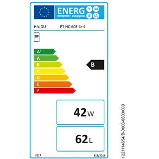 Hajdu fali puffertároló hőszivattyús rendszerekhez hőcserélő nélkül 4+4 csonk 60 l  űrtartalom PT HC 60F 4+4