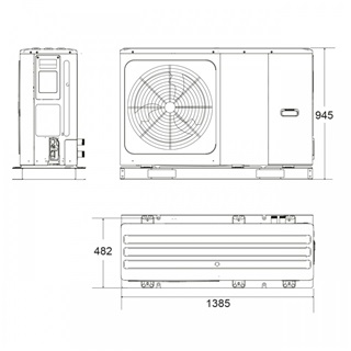 Hajdu HPAW-12 fűtési/hűtési levegő-víz hőszivattyú, 3 fázisra, 12 kW