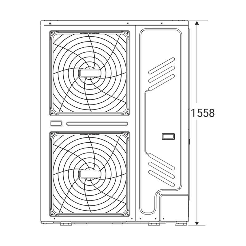 Hajdu fűtési/hűtési levegő-víz hőszivattyú 30 kW-os teljesítmény 3 fázisra, HPAW-30
