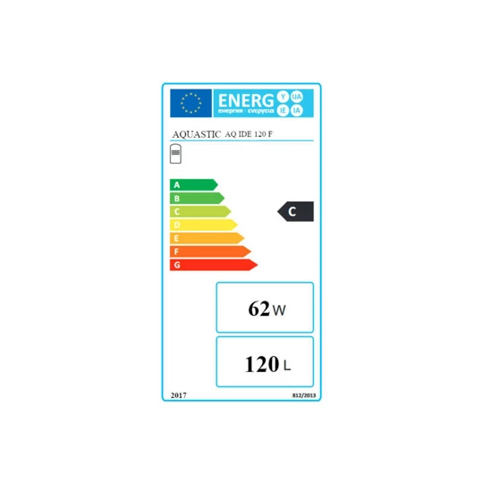 Hajdu Aquastic AQ IDE 120 F indirekt tároló HMV, 120 l, fali, villamos pótfűtéssel