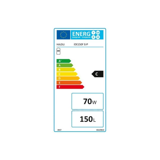 Hajdu IDE 150F ErP fali Indirekt tároló, elektromos pótfűtéssel, 150 l,  cirkulációs csonkkal
