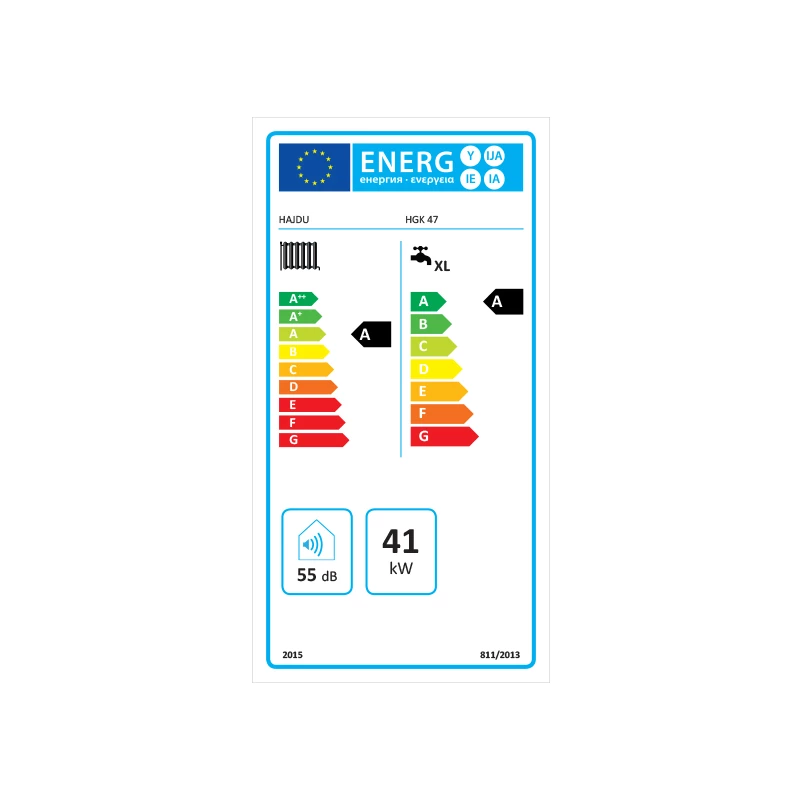 Hajdu HGK-47 kondenzációs kombi gázkazán, 47 kW
