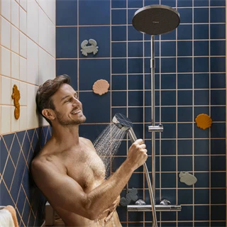 Hansgrohe Activera S Showerpipe 240, 1jet, EcoSmart, Ecostat Fine Varia