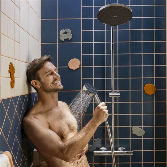 Hansgrohe Activera S Showerpipe 240, 1jet, EcoSmart, Ecostat Fine Varia