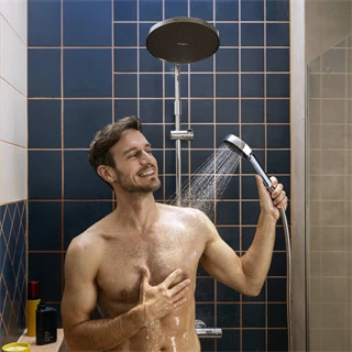 Hansgrohe Activera S Showerpipe 240, 1jet, EcoSmart, Ecostat Fine Varia