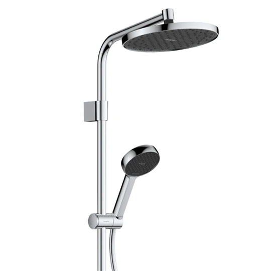 Hansgrohe Activera S Showerpipe 240, 1jet, EcoSmart, Ecostat Fine Varia