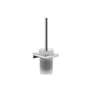 Hansgrohe AddStoris fali wc kefe szett (fém tartó + üveg tartály + wc kefe), króm jellegű felület