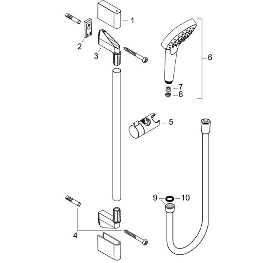 Hansgrohe Croma Select E 1jet EcoSmart 9liter/perc zuhanyszett 0,90m