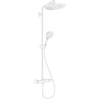 Hansgrohe Croma Select S Showerpipe 280 Ecosmart,1jet,termosztáttal,Raindance Select S 120 3jet kézizuhannyal,matt fehér