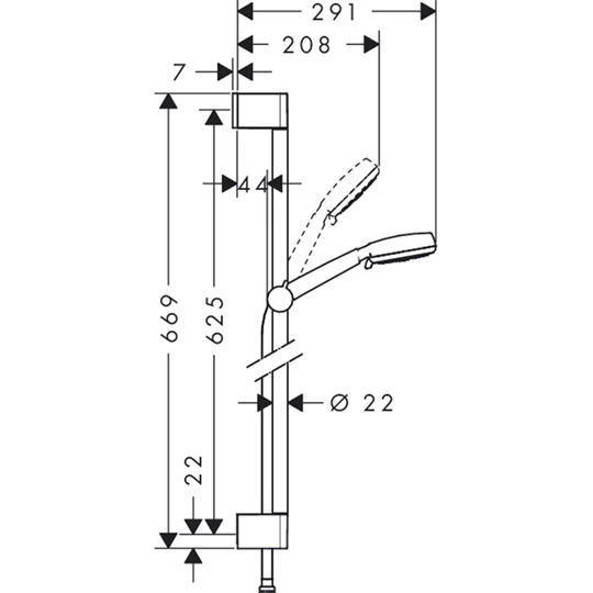 Hansgrohe Crometta 100 Vario zuhanyszett 0,65m 