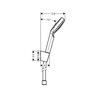 Hansgrohe Crometta 1jet Porter szett 1250mm króm/fehér