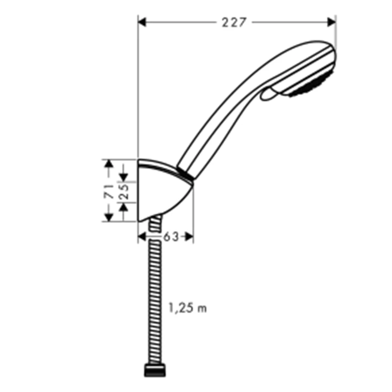 Hansgrohe Crometta 85 Vario/Porter C kádszett 1,25 m DN15, króm
