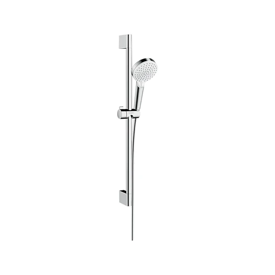 Hansgrohe Crometta zuhanyszett Vario 65 cm-es zuhanyrúddal, EcoSmart fehér/króm