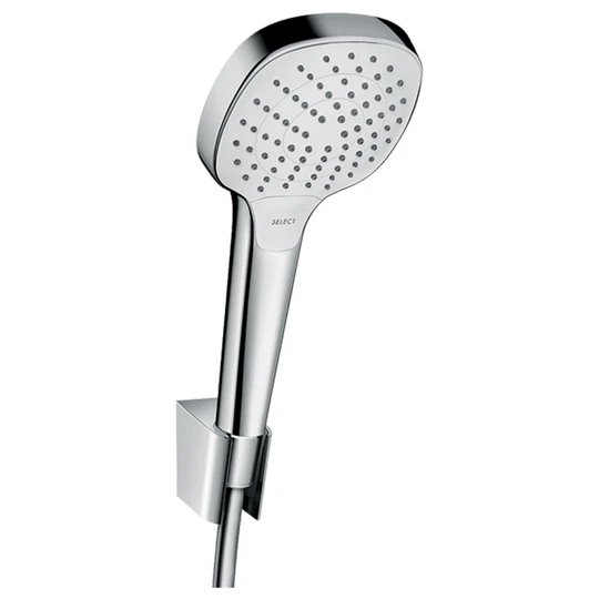 Hansgrohe Croma Select E zuhanytartó szett 110 Vario EcoSmart, 160 cm-es zuhanytömlővel, fehér/króm
