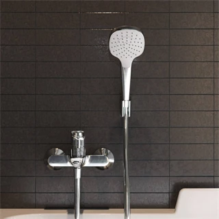 Hansgrohe Croma Select E zuhanytartó szett 110 Vario EcoSmart, 160 cm-es zuhanytömlővel, fehér/króm