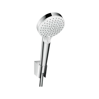 Hansgrohe Crometta zuhanytartó szett Vario 125 cm-es zuhanytömlővel, EcoSmart fehér/króm
