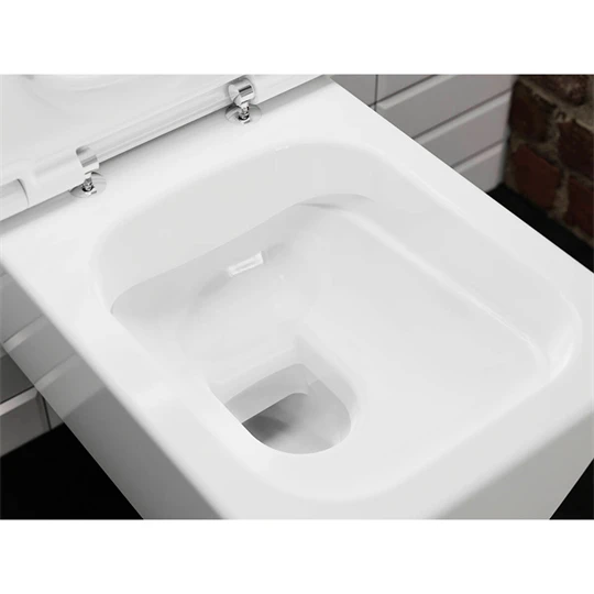 Hansgrohe EluPura Q fali WC szett 540, AquaFall Flush WC ülőke, SoftClose, QuickRelease fedél, HygieneEffect